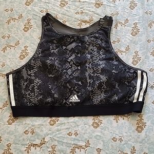 Adidas Light Support Workout Bra, Size 2XL A-C, Grey & Black